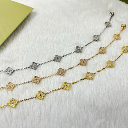[Marin-Jewelry]CLOVER 6 MOTIF DIAMOND BRACELET