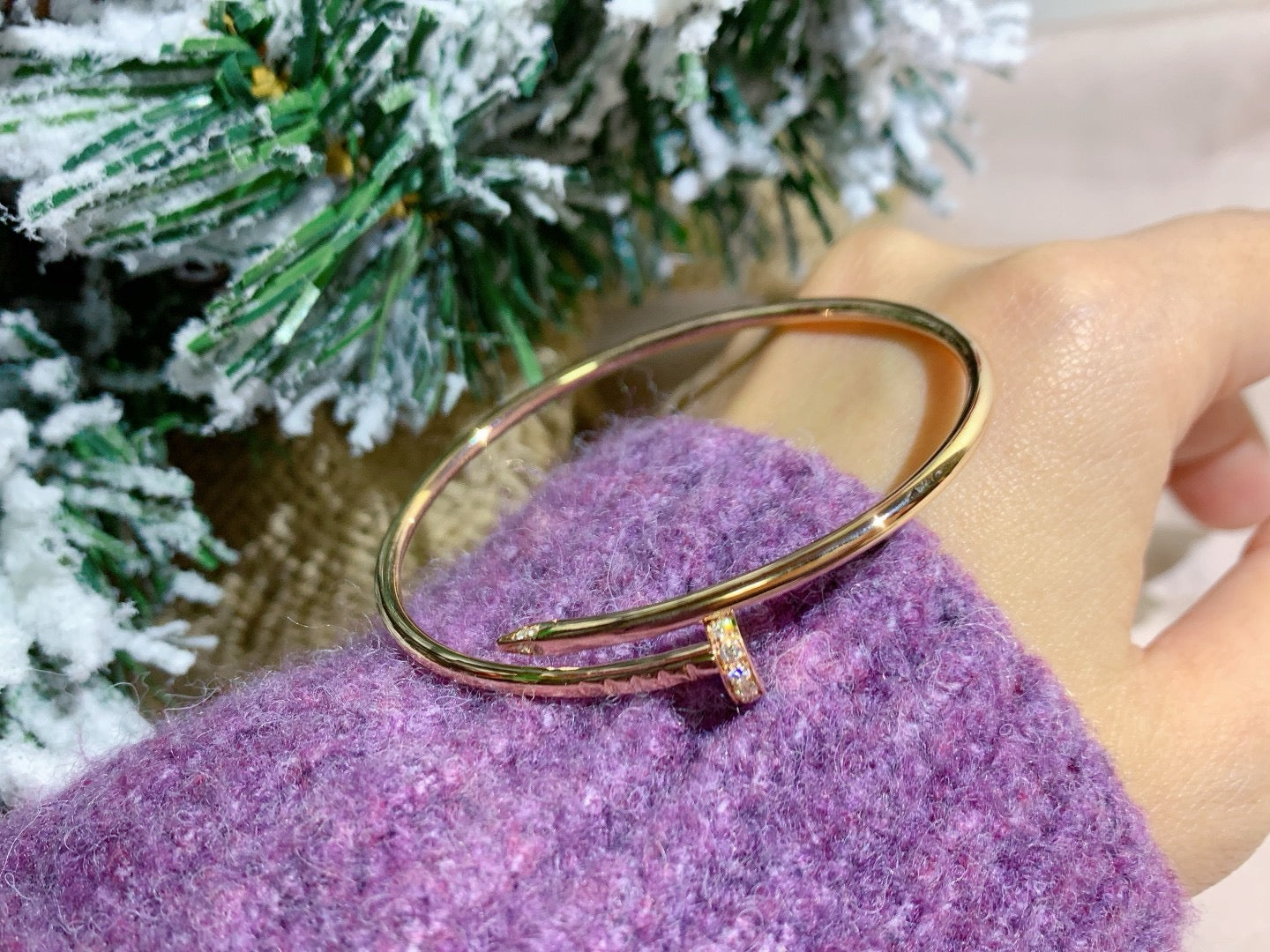 [Marin-Jewelry]JUSTE BRACELET 2.5MM DIAMONDS