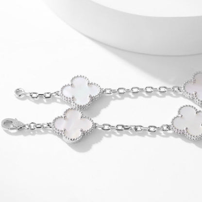 [Marin-Jewelry]CLOVER 10 MOTIFS WHITE MOTHER OF PEARL NECKLACE
