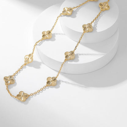 [Marin-Jewelry]CLOVER 10 MOTIFS LASER NECKLACE