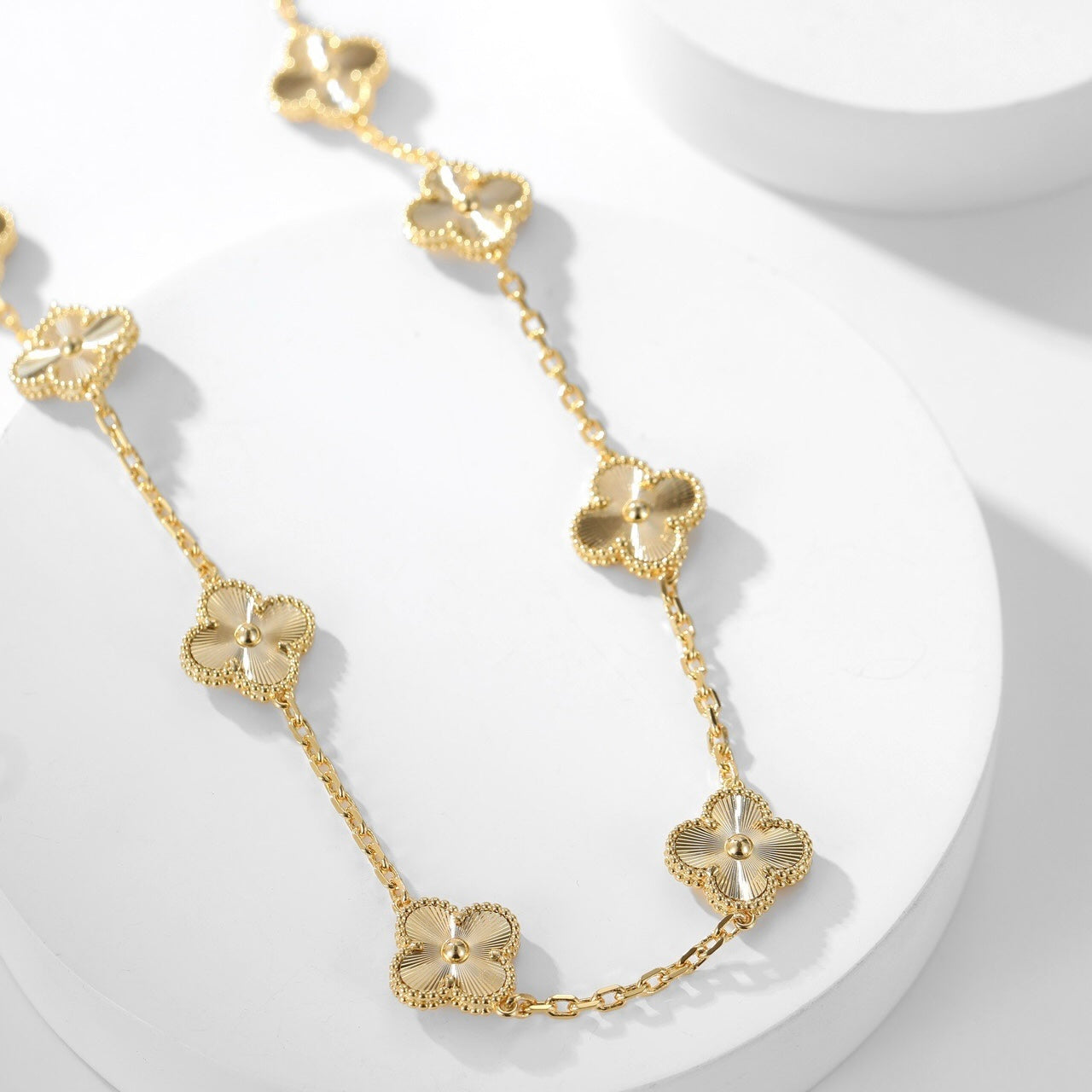[Marin-Jewelry]CLOVER 10 MOTIFS LASER NECKLACE