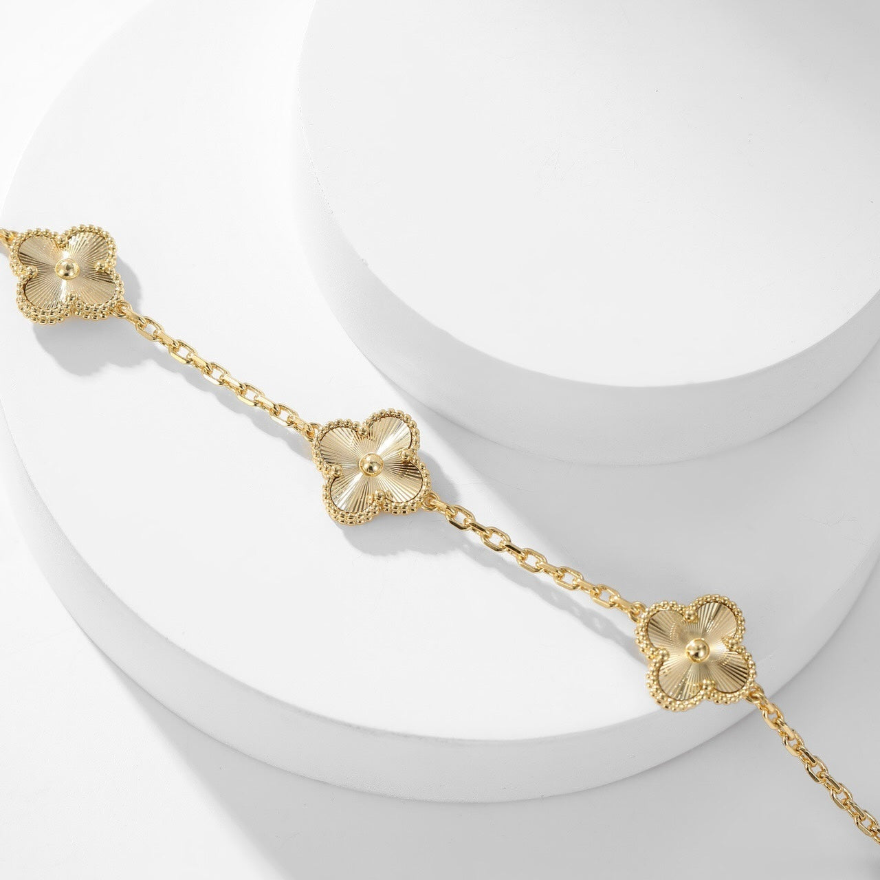 [Marin-Jewelry]CLOVER 10 MOTIFS LASER NECKLACE