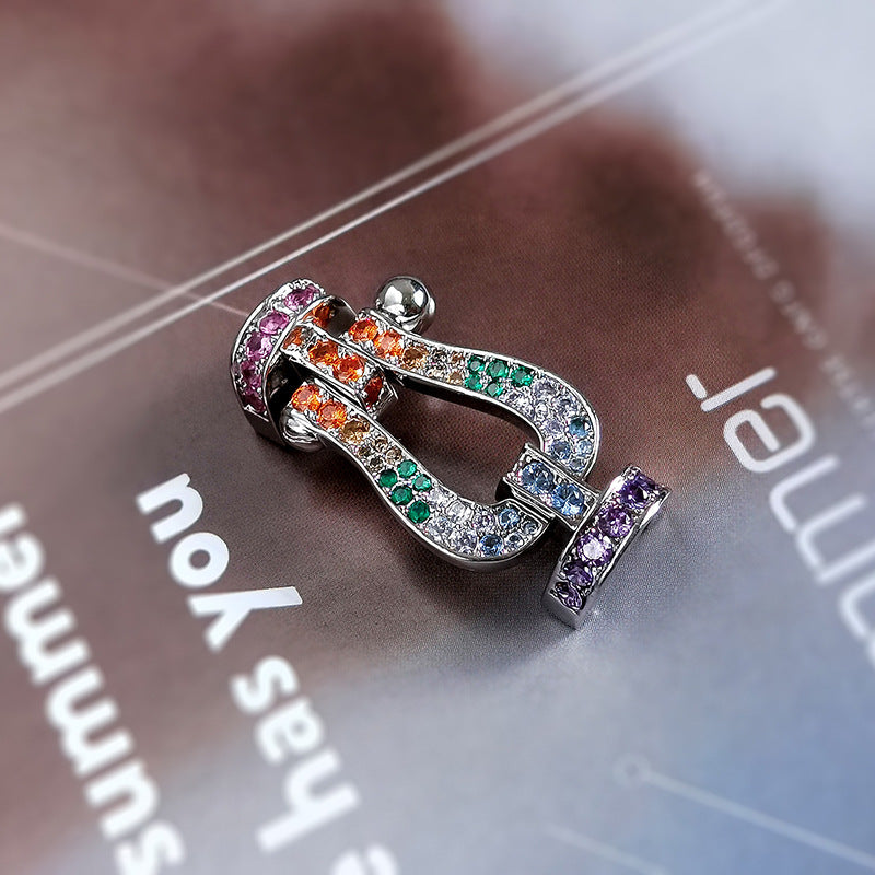 [Marin-Jewelry]FORCE LARGE HORSESHOE CLASP  METAL BRACELET