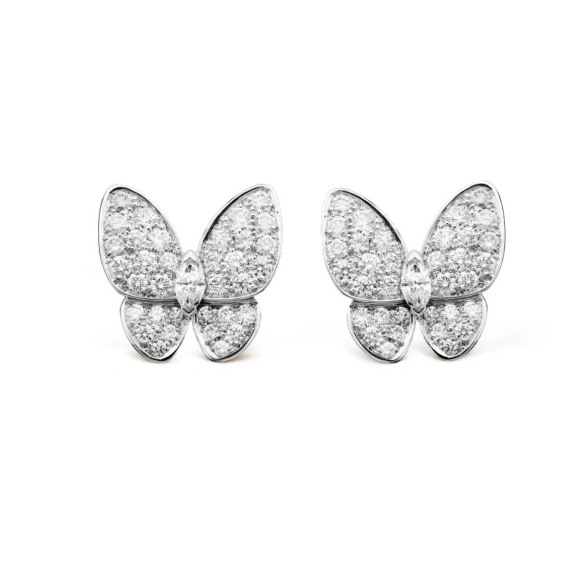 [Marin-Jewelry]BUTTERFLY ALL DIAMOND EARRINGS