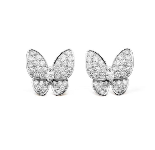 [Marin-Jewelry]BUTTERFLY ALL DIAMOND EARRINGS