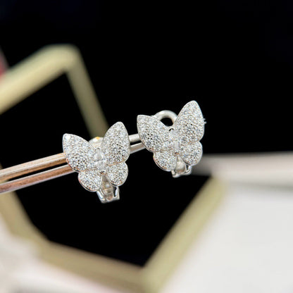 [Marin-Jewelry]BUTTERFLY ALL DIAMOND EARRINGS