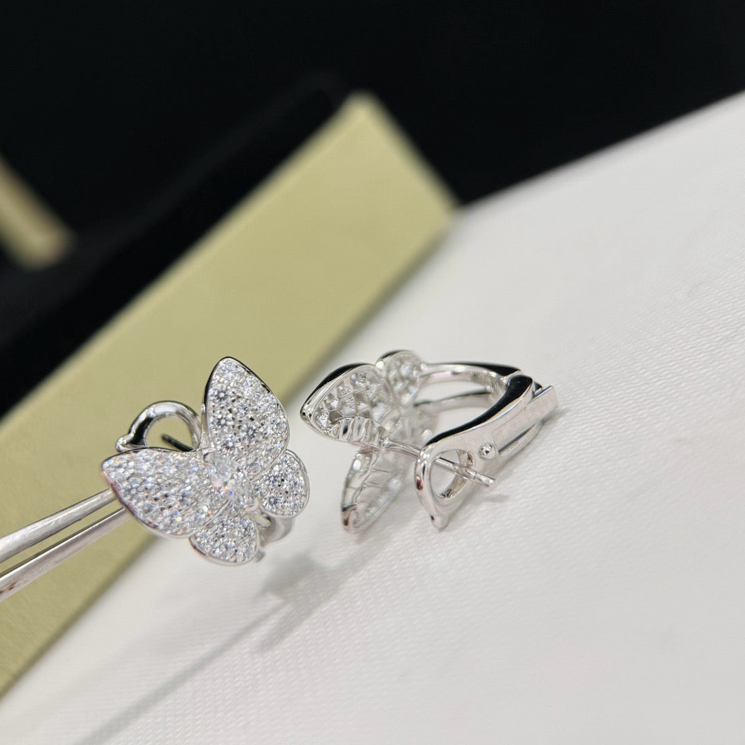 [Marin-Jewelry]BUTTERFLY ALL DIAMOND EARRINGS