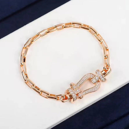 [Marin-Jewelry]FORCE LARGE HORSESHOE CLASP  METAL BRACELET