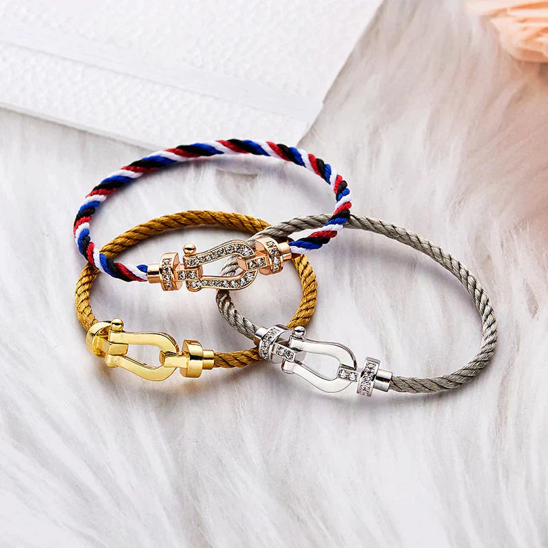 [Marin-Jewelry]FORCE LARGE HORSESHOE NO DIAMOND BRACELET GOLD