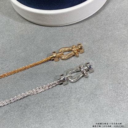 [Marin-Jewelry]FORCE SMALL HORSESHOE  DIAMOND CHAIN ROPE BRACELET