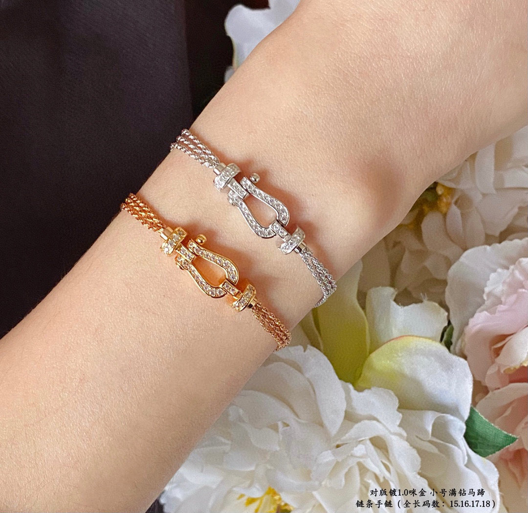 [Marin-Jewelry]FORCE SMALL HORSESHOE  DIAMOND CHAIN ROPE BRACELET