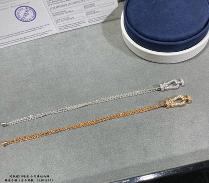 [Marin-Jewelry]FORCE SMALL HORSESHOE  DIAMOND CHAIN ROPE BRACELET