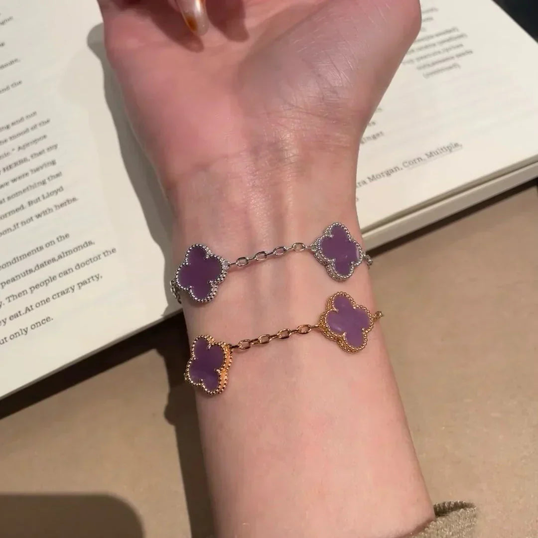 [Marin-Jewelry] CLOVER 5 MOTIF VIOLET BRACELET COLLECTION