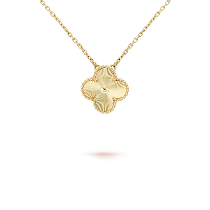 [Marin-Jewelry]CLOVER 15MM LASER NECKLACE AND BOX