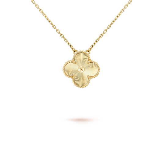 [Marin-Jewelry]CLOVER 15MM LASER NECKLACE