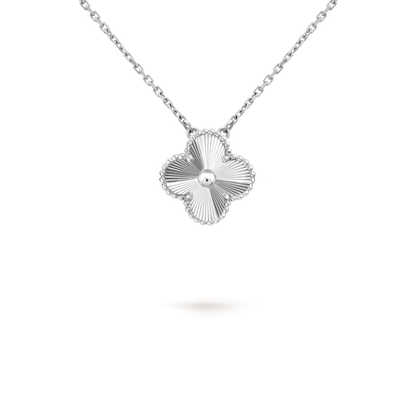 [Marin-Jewelry]CLOVER 15MM LASER NECKLACE SILVER