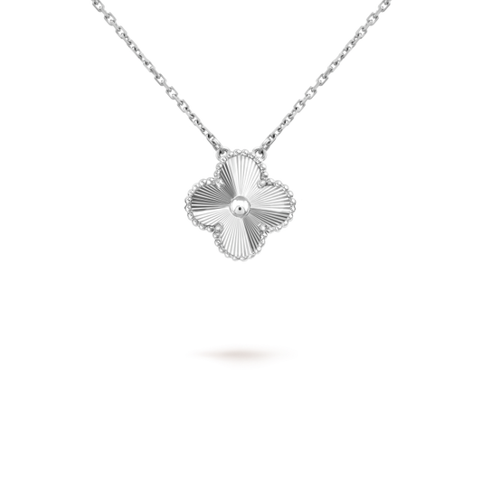 [Marin-Jewelry]CLOVER 15MM LASER NECKLACE SILVER