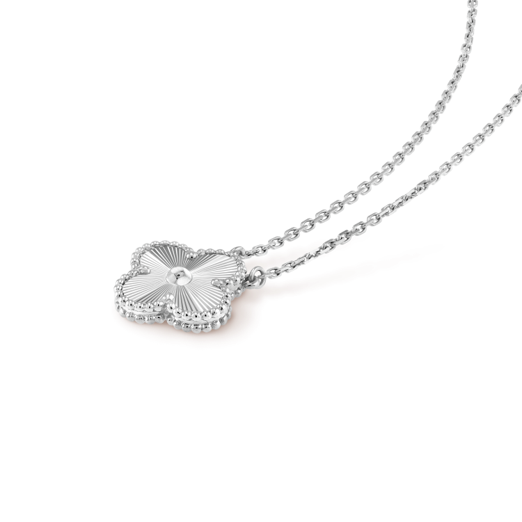 [Marin-Jewelry]CLOVER 15MM LASER NECKLACE SILVER