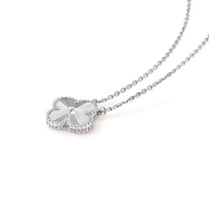 [Marin-Jewelry]CLOVER 15MM LASER NECKLACE SILVER