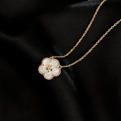 [Marin-Jewelry]LUCKY  WHITE MOP  PLUM BLOSSOM NECKLACE