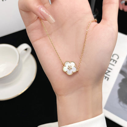 [Marin-Jewelry]LUCKY  WHITE MOP  PLUM BLOSSOM NECKLACE