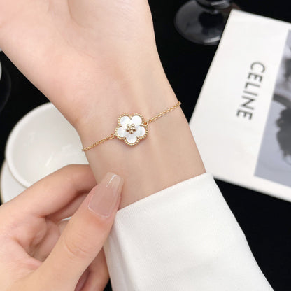 [Marin-Jewelry]LUCKY WHITE MOP PLUM BLOSSOM  BRACELET