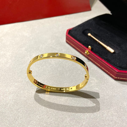 [Marin-Jewelry]LOVE BRACELET 6.1MM 10 DIAMONDS