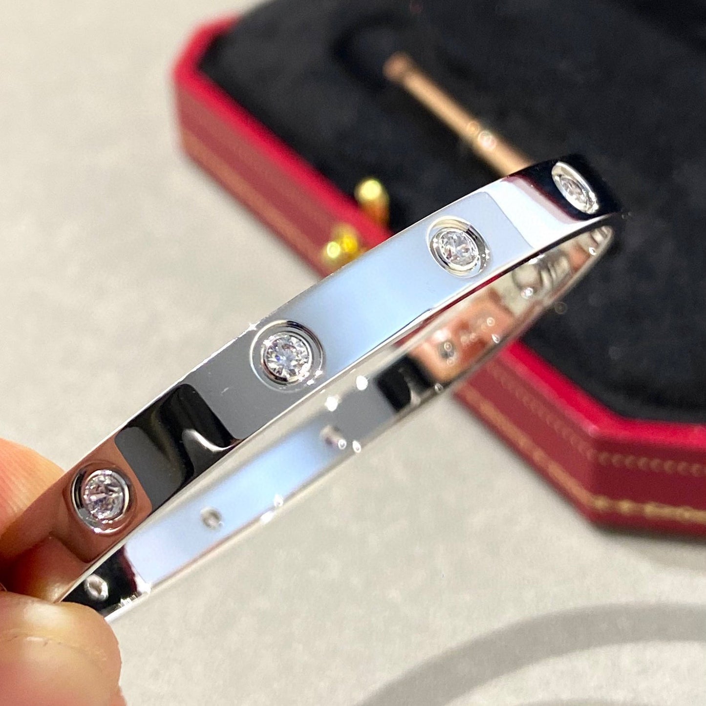 [Marin-Jewelry]LOVE BRACELET 6.1MM 10 DIAMONDS