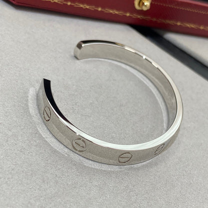 [Marin-Jewelry]LOVE BRACELET 6.1MM 1 DIAMOND OPEN CUFF