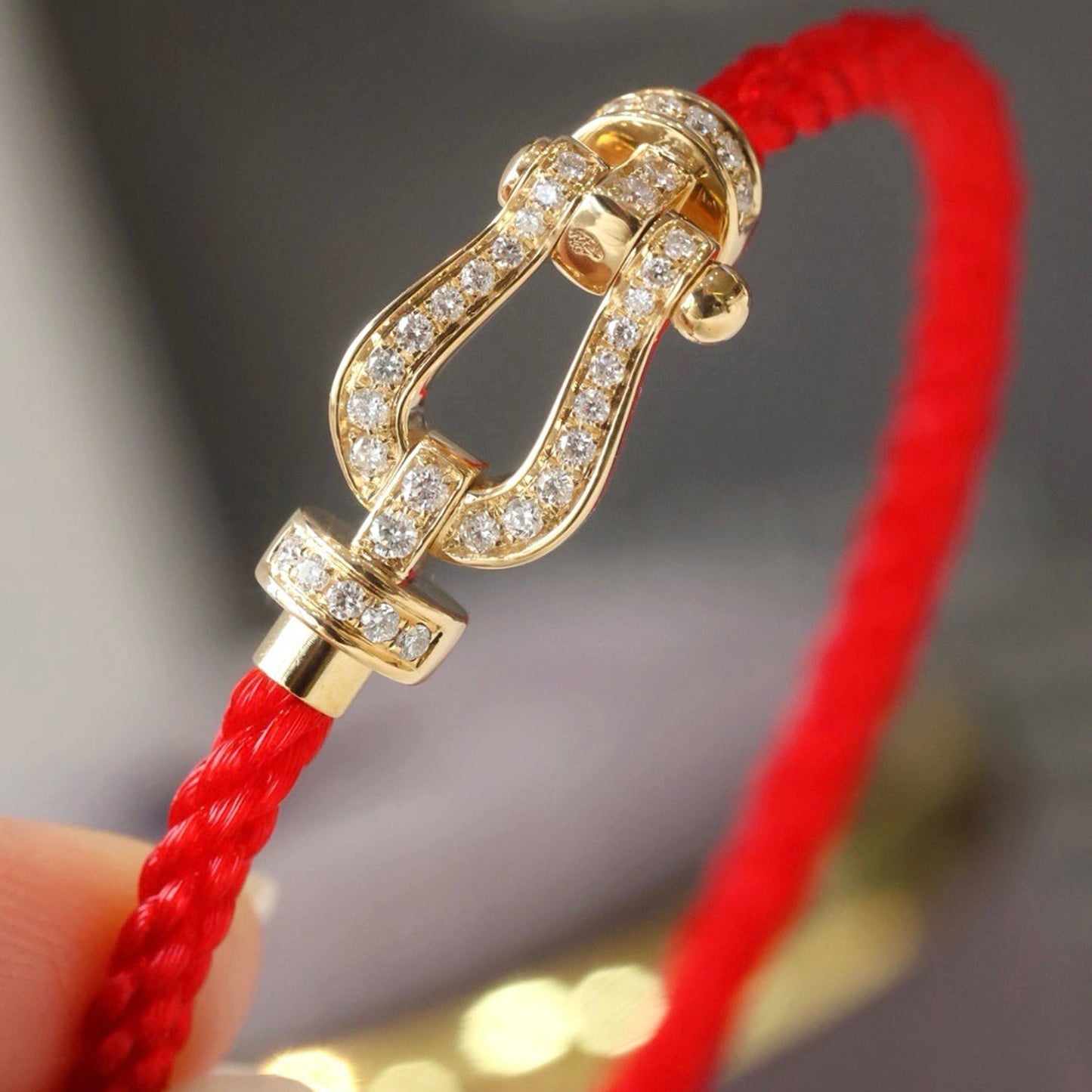 [Marin-Jewelry]FORCE LARGE HORSESHOE FULL DIAMOND BRACELET Marin-Jewelry GOLD