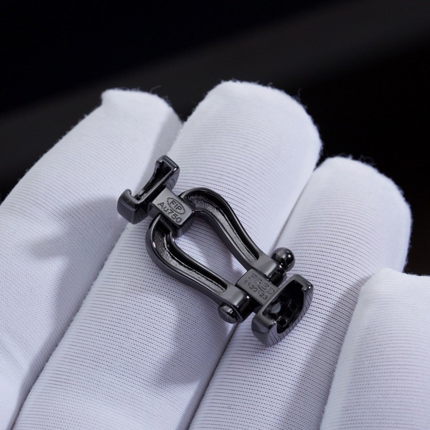 [Marin-Jewelry]FORCE LARGE SERIES HORSESHOE BLACK SAMURAI BRACELET