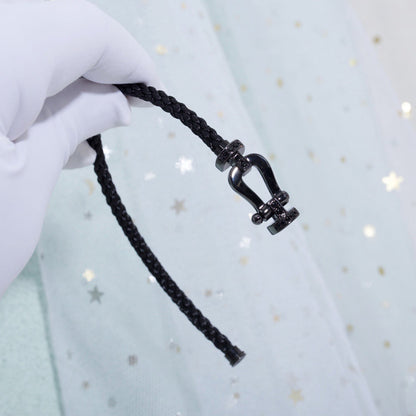 [Marin-Jewelry]FORCE LARGE SERIES HORSESHOE BLACK SAMURAI BRACELET