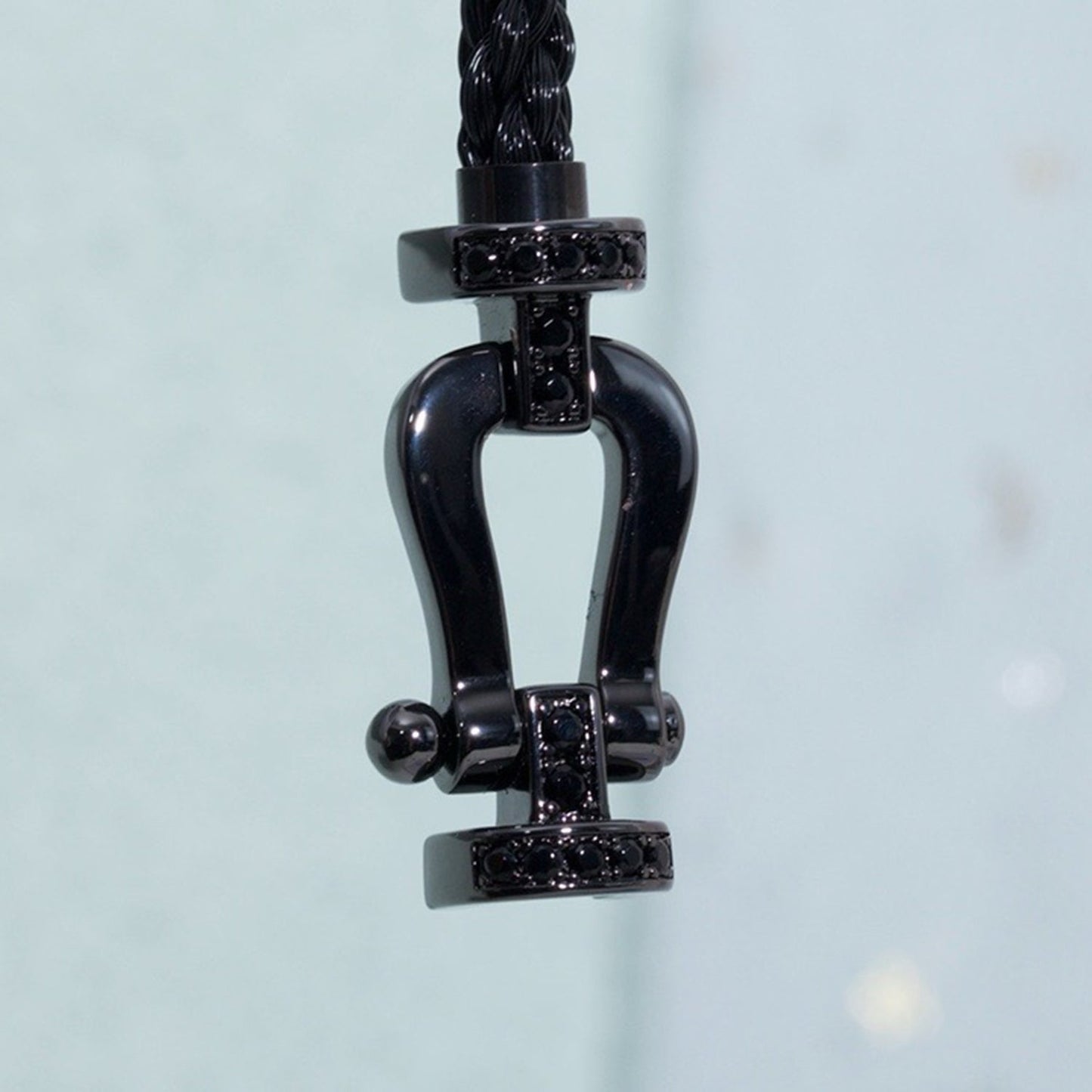 [Marin-Jewelry]FORCE LARGE SERIES HORSESHOE BLACK SAMURAI BRACELET