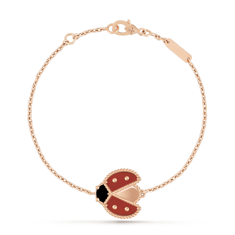 [Marin-Jewelry]LUCKY SPRING 1 MOTIF PINK GOLD BRACELET