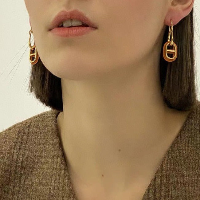 [Marin-Jewelry]HM O'MAILLON GOLD EARRINGS