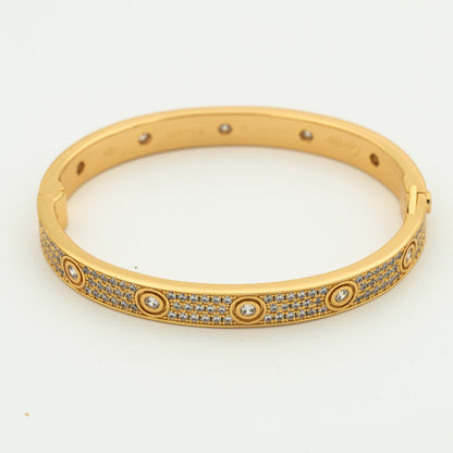 [Marin-Jewelry]LOVE BRACELET 6.1MM DIAMOND-PAVED 10 BIG DIAMONDS