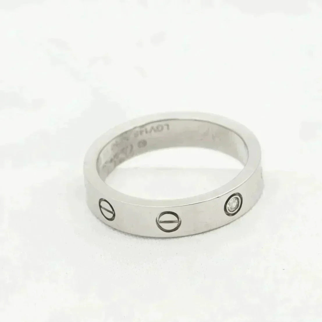 [Marin-Jewelry]LOVE RING 4MM 1 DIAMOND SILVER