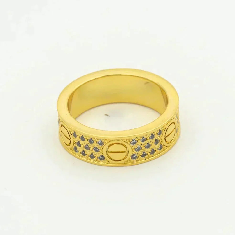 [Marin-Jewelry]LOVE RING 5.5MM DIAMONDS PAVED