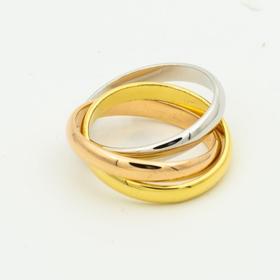 [Marin-Jewelry Jewelry]TRINITY RING GOLD PINK GOLD SILVER