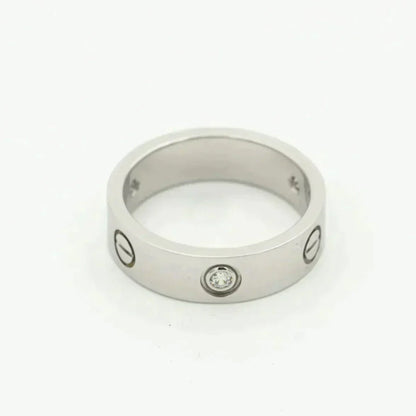 [Marin-Jewelry]LOVE RING 5.5MM 3 DIAMONDS SILVER