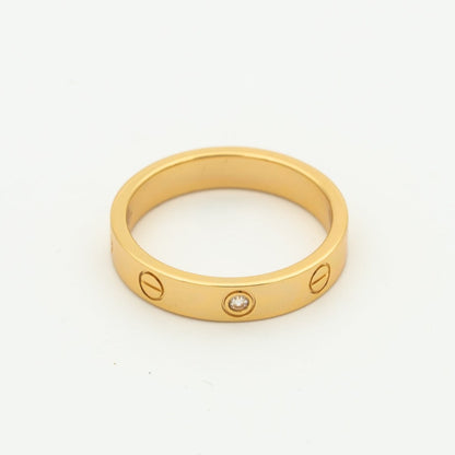 [Marin-Jewelry]LOVE RING 4MM 1 DIAMOND PINK GOLD