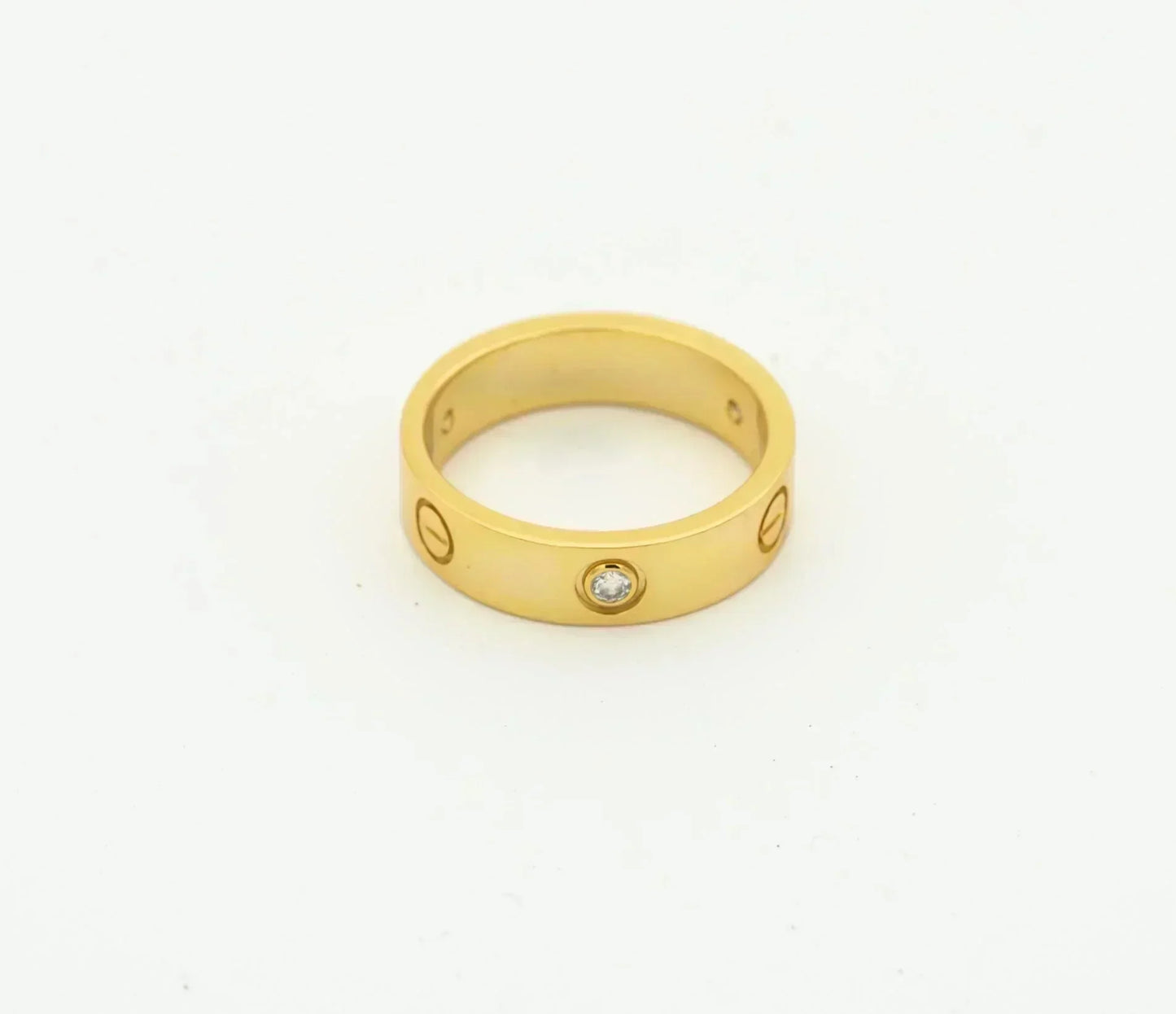 [Marin-Jewelry]LOVE RING 4MM 1 DIAMOND GOLD