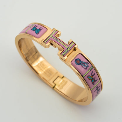 [Marin-Jewelry]H PINK GOLD BRACELET PINK CERAMIC