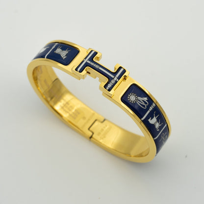 [Marin-Jewelry]H BRACELET BLUE CERAMIC