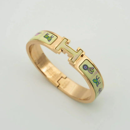 [Marin-Jewelry]H PINK GOLD BRACELET CREAM CERAMIC