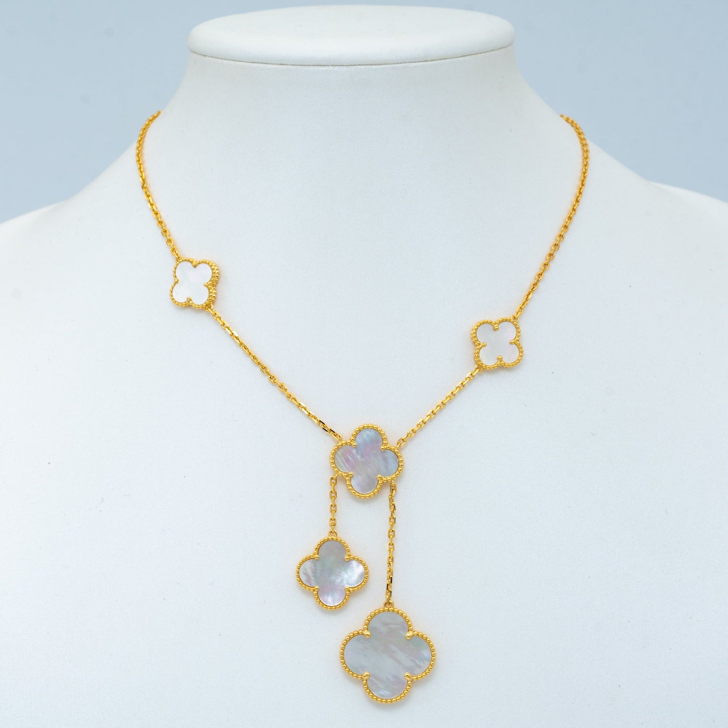 [Marin-Jewelry]CLOVER MOTHER OF PEARL NECKLACE 6 MOTIF