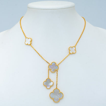 [Marin-Jewelry]CLOVER MOTHER OF PEARL NECKLACE 6 MOTIF