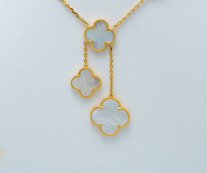 [Marin-Jewelry]CLOVER MOTHER OF PEARL NECKLACE 6 MOTIF