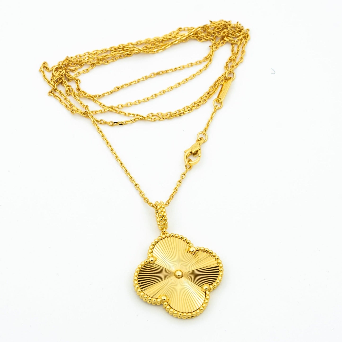 [Marin-Jewelry]CLOVER 25MM PEDANT NECKLACE GOLD