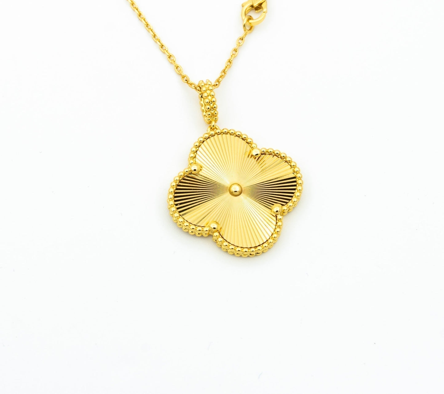 [Marin-Jewelry]CLOVER 25MM PEDANT NECKLACE GOLD